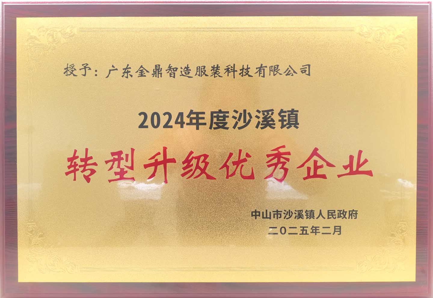 2024年度转型升级优秀企业
